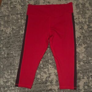 Women's Red and Black Leggings